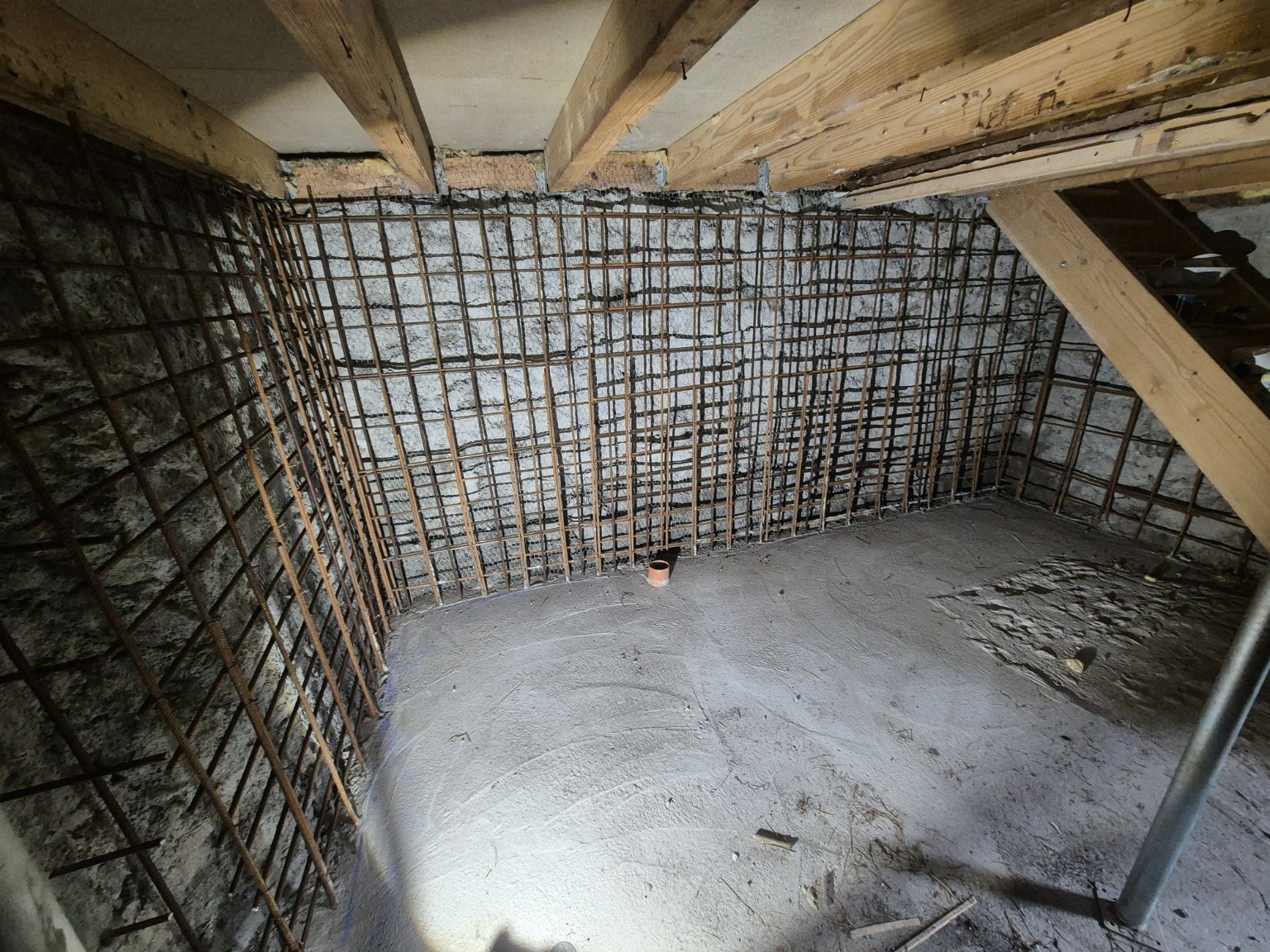 Ferraillage d’un mur intérieur